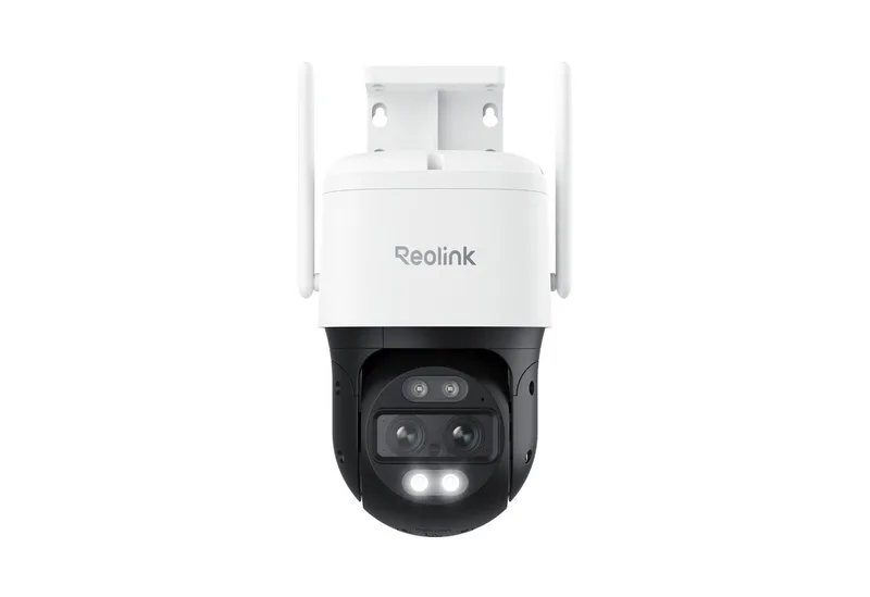 Überwachungskamera Trackmix 8MP PTZ WLAN IP (Außenbereich, Packung, 1-tlg., 2 Spotlights, mit Dual-Objektiv, Auto-Tracking,Smarte Person/Auto/Haustiererkennung) by Reolink in White – product photo
