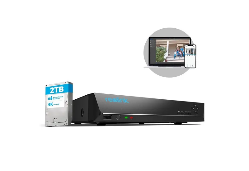Überwachungskamera Zubehör 8CH NVR (Innenbereich, 2TB Festplatte,24/7 Aufzeichnung, Stromversorgung über Ethernet) van Reolink in Zwart – productfoto