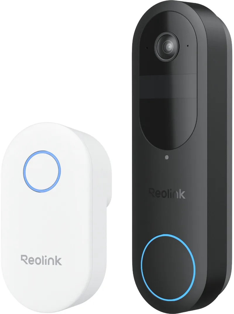 Video Deurbel (Batterij) Gen 2 - 4MP - 1:1 Kop-tot-teen Beeld - Dual-Band WiFi - Slimme Detectie - Batterij/Bedraad - Geen Abonnementskosten - Met Bel van Reolink in Zwart – productfoto