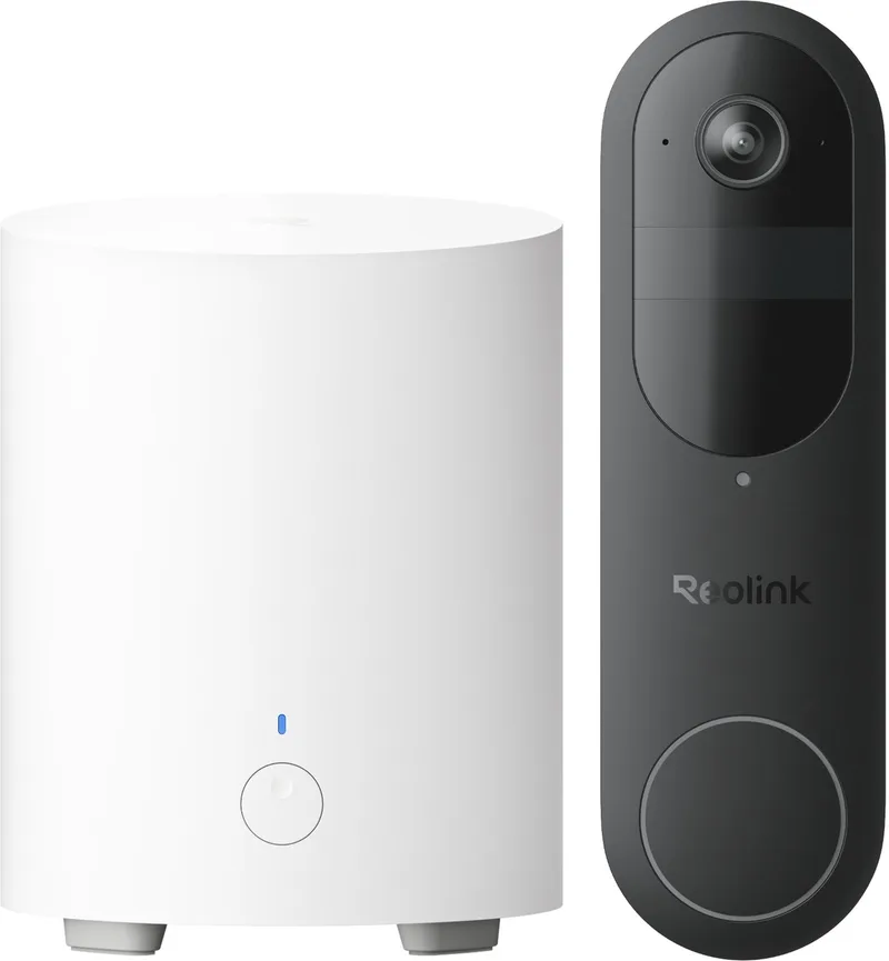 Video Deurbel Kit (Gen 2) - 2K 4MP - 1:1 Beeld - HDR - Batterij/Bedraad - Slimme Detectie - Lokale Opslag - Dual-Band WiFi - Inclusief Home Hub Mini van Reolink in Wit – productfoto