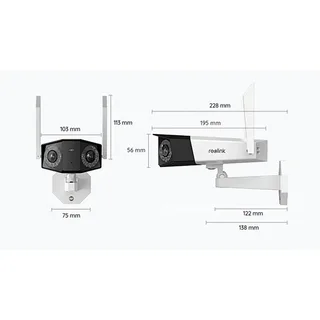 WCDUOB4K02W Duo Series W730 WLAN IP Überwachungskamera 4608 x 1728 Pixel fra Reolink – produktbillede 2 af 3