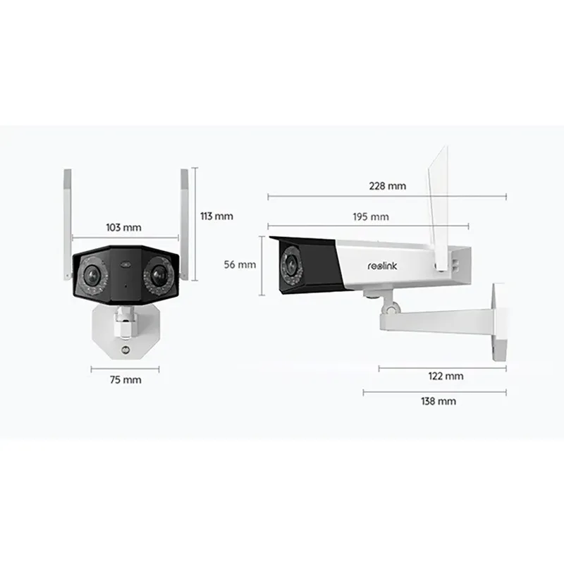 WCDUOB4K02W Duo Series W730 WLAN IP Überwachungskamera 4608 x 1728 Pixel fra Reolink – produktbillede 2 af 3