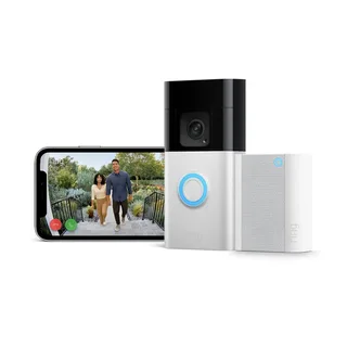 Battery Video Doorbell Plus met Chime (2nd Gen) från Ring i Satin Nickle – produktbild 2 av 3