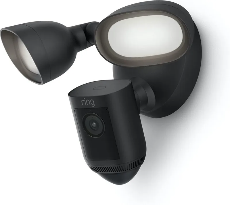 Floodlight Cam Wired Pro - IP-beveiligingscamera - Buiten - 2k-video by Ring in Black – product photo