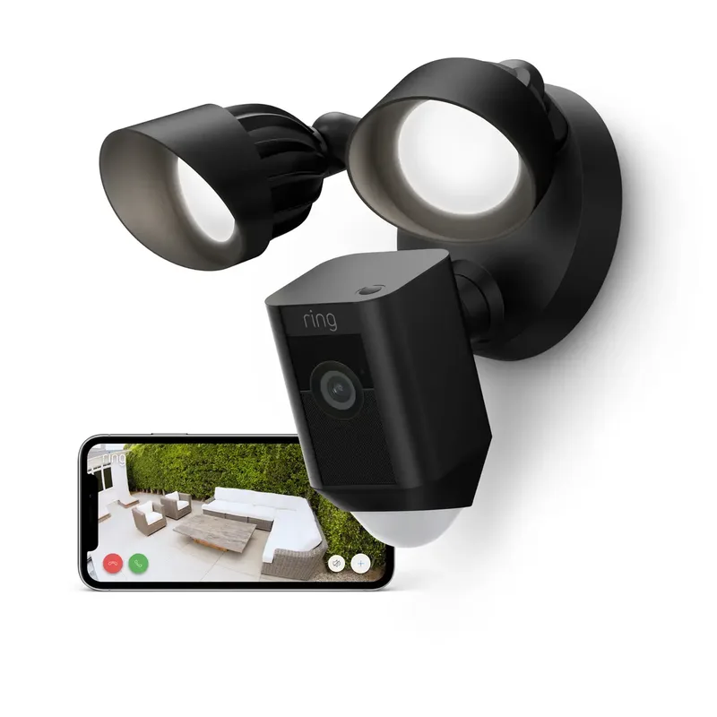 Floodlight Camera Plus - Vaste aansluiting by Ring in Black – product photo 2 of 3