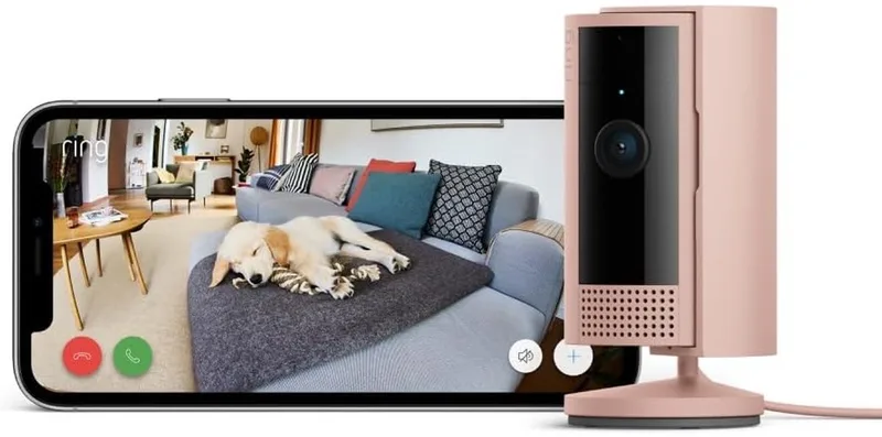 Indoor Camera (2nd Gen) - Beveiligingscamera - Binnenshuis camera van Ring in Roze – productfoto