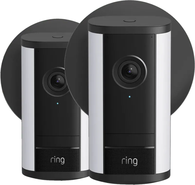 Spotlight Camera Pro 2e Generatie Stekker Zwart Duo Pack van Ring – productfoto