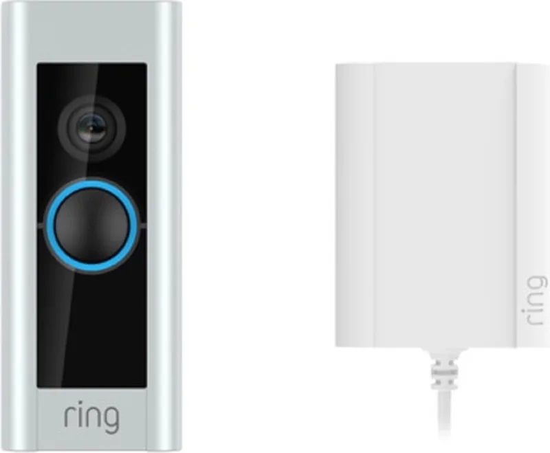 Video Doorbell Pro Plug-In van Ring in Zilver – productfoto