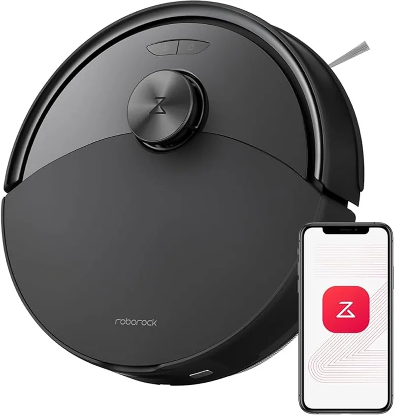 Q10 S5 Robotstofzuiger– 10000 Pa Zuigkracht–Dubbele Anti-klitfunctie–VibraRise 2.0-Systeem– 8 mm Dweillift– PreciSense LiDAR-navigatie–Obstakelvermijding– APP–Zwart från Roborock i Svart – produktbild