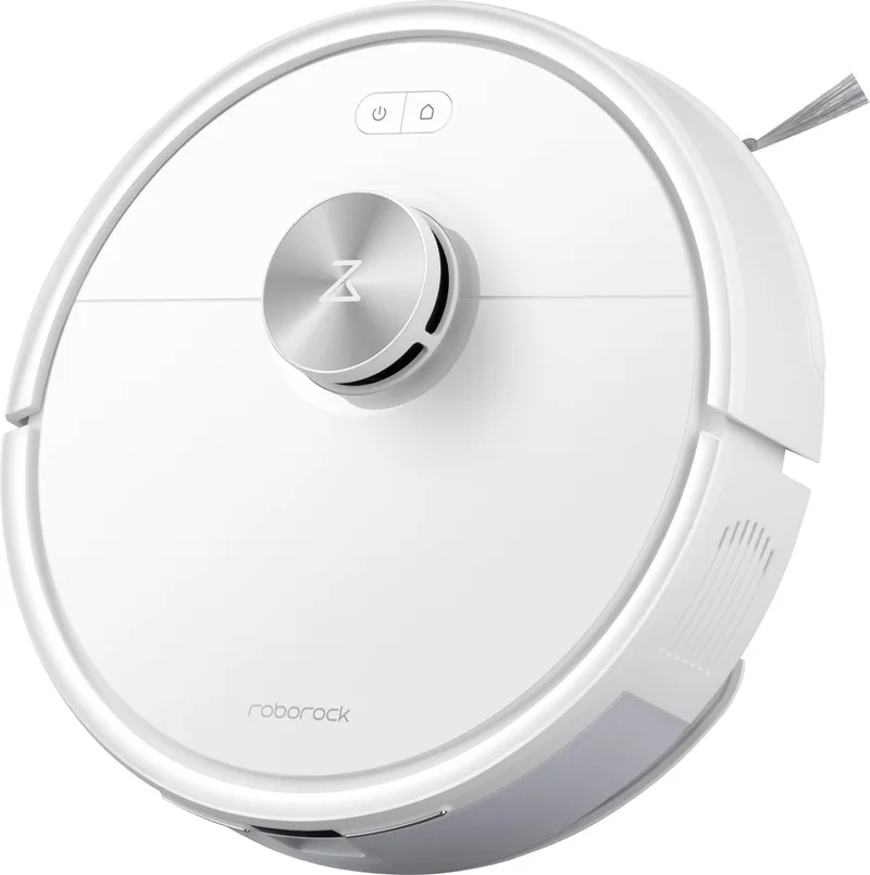 Q7 M5–Robotstofzuiger met dweilfunctie–10000 Pa sterke zuigkracht–Dubbel antiklitsysteem– 150 min gebruiksduur– LiDAR-navigatie–Stofzuigerrobot voor tapijt– Dierenharen–Wit–Q5 PRO Upgrade van Roborock in Wit – productfoto