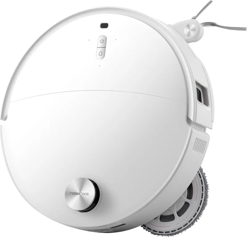 Qrevo Edge 2 Pro-Robotstofzuiger Met Dweilfunctie-7,98 cm Ultraslank Ontwerp-25.000 Pa-Antiklitsysteem-AI navigatie-100℃ Heetwaterwas-Automatisch legen & bijvullen-Zelfreinigend-Dweilverhoging-Uitschuifbare borstel/dweil-Huisdierenhaar von Roborock in Weiß – Produktfoto