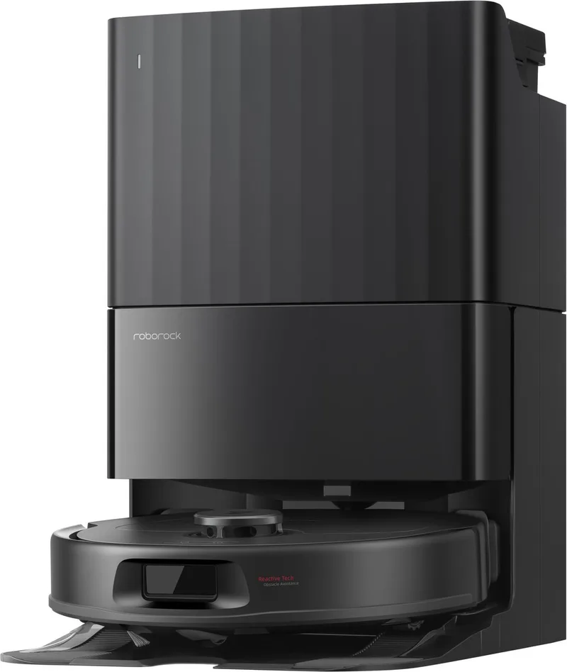 Qrevo S5V Robotstofzuiger -met afneembare basis-12000Pa-dubbele anti-verstrengelingsfunctie-Mop lift-Reactief obstakel vermijden-warmelucht-droging - automatische dweilreiniging S7 Pro Ultra/Qrevo upgrade(Qrevo 5AE) van Roborock in Zwart – productfoto