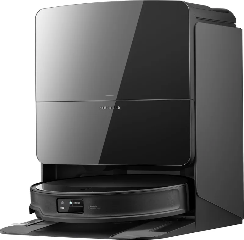 Saros 10R-Robotstofzuiger Met Dweilfunctie-22000Pa-7,98 cm Ultraslank Ontwerp-Vuildetectiesysteem-80℃ Warmwatermopwas-Zelfreinigend Station & Anti-Klit Borstels-Slimme spraakassistent-S8 maxv ultra Upgrade van Roborock in Zwart – productfoto