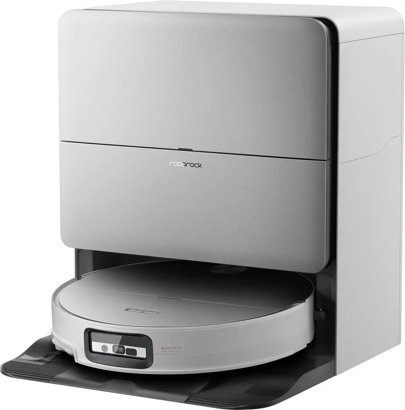 Saros 20 Sonic–Robotstofzuiger Met Dweilfunctie-VibraRise 5.0 dweilsysteem 4000 Trillingen/min-Digitale motor 36000 Pa&dubbel antiklitsysteem-AdaptiLift Chassis 3.0-Reactieve AI 3.0 obstakelherkenning-Pakt moeiteloos dikke tapijten aan,Wit by Roborock in White – product photo