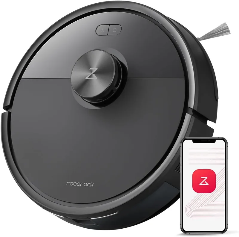 Saugroboter mit Wischfunktion Roborock Q7 M5, 10000Pa (Upgrade von Q5 Pro), Einstiegsleistung, Perfekt für Haustierbesitzer, Dual Anti-Tangle System,Präzise Navigation, App-Steuerung van Roborock in Zwart – productfoto