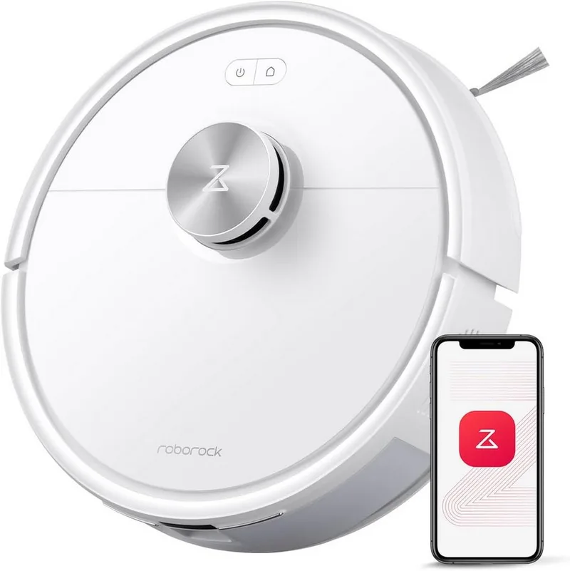 Saugroboter mit Wischfunktion Roborock Q7 M5, 10000Pa (Upgrade von Q5 Pro), Einstiegsleistung, Perfekt für Haustierbesitzer, Dual Anti-Tangle System,Präzise Navigation, App-Steuerung van Roborock in Wit – productfoto