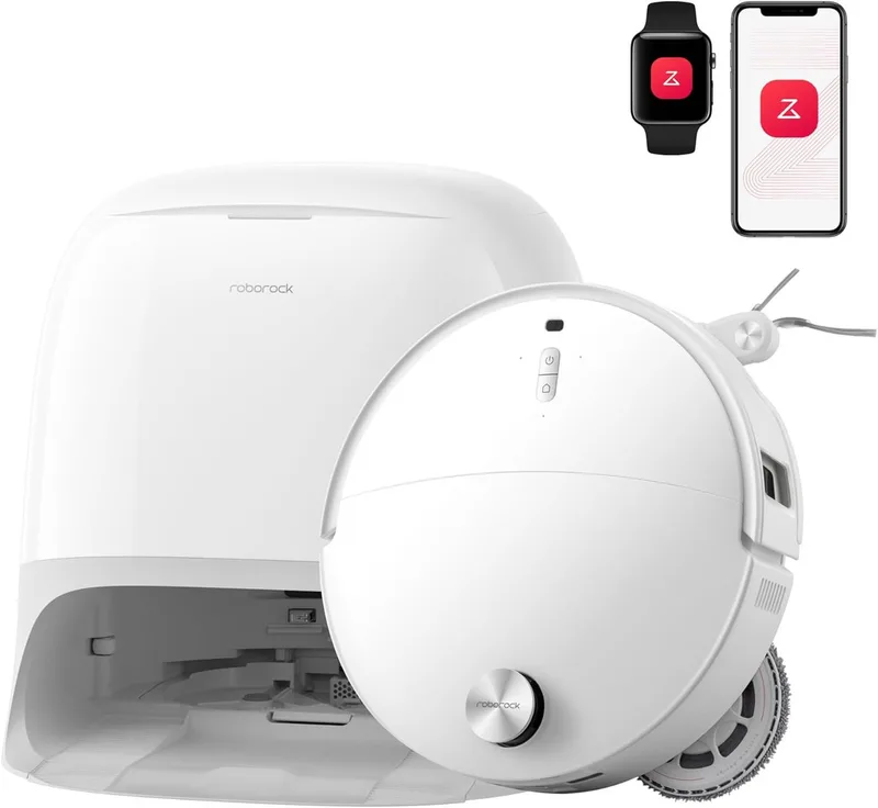 Saugroboter Roborock Qrevo Curv 2 Pro, 25.000 Pa, Reactive Al-Hinderniserkennung, 60 W, mit Wischfunktion&Hebarem Wischmopp, Anti-Tangle-System,18.500Pa/25.000Pa 75℃/100℃ Heißwasser-Moppwäsche by Roborock – product photo
