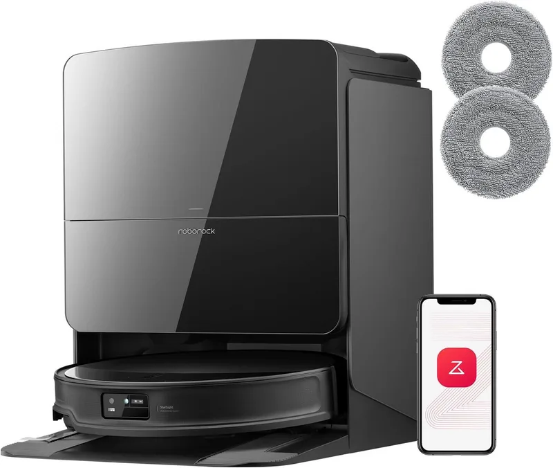 Saugroboter Saros 10R (Upgrade von S8 MaxV Ultra)22000 Pa mit Wischfunktion, 7,98cm Ultra-Slim Design,StarSight System 2.0, Zero-Tangle System van Roborock in Set – productfoto