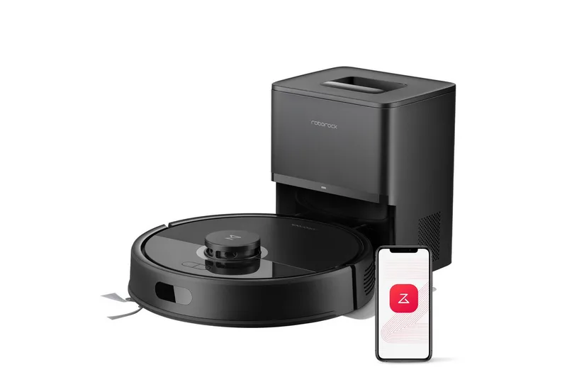 Saugroboter Q7 L5+ Saugroboter, Dual Anti-Tangle System, Einstiegsleistung, Perfekt für Haustierbesitzer, 8000 Pa,Dual Anti-Tangle System,Präzise Navigation, App-Steuerung van Roborock in Zwart – productfoto