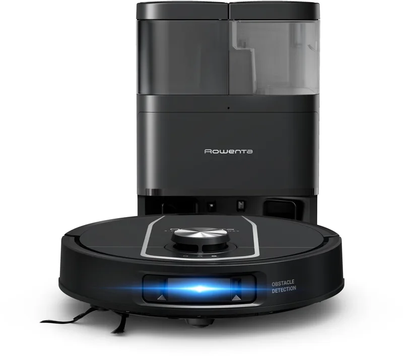 X-Plorer Serie 575 RR95A5E0 Robotstofzuiger, LiDAR Navigatie, 10000Pa, All-in-One Station, Mopfunctie, Wit fra Rowenta i Sort – produktbillede