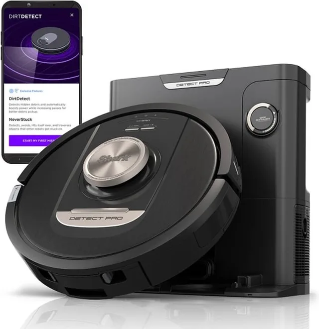 PowerDetect Robotstofzuiger met Leeg/Laadstation - Uitgebreide 360° Laser Navigatie - Met App en Anti-Geurtechnologie - Voor Huisdieren - RV2820VEEU