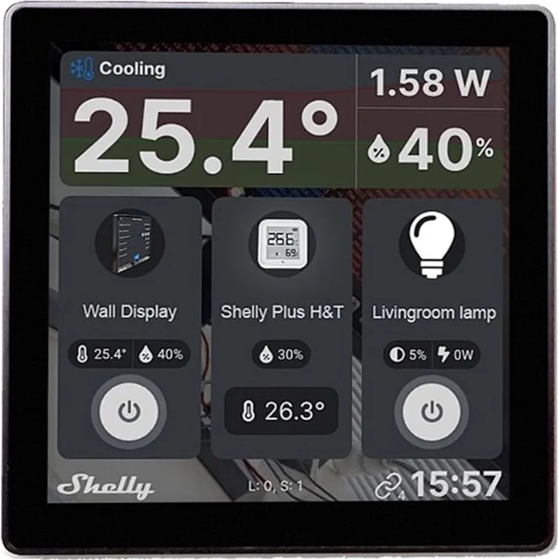 Accessories Wall Display Android WLAN Unterputz schwarz van Shelly in Zwart – productfoto
