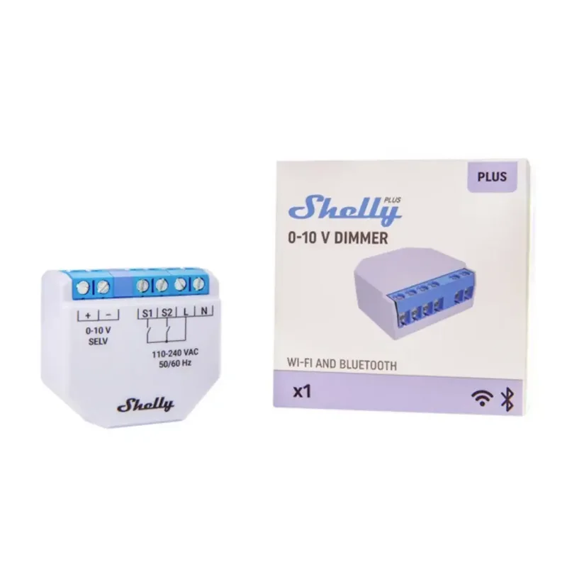 Dimmer 0-10V Voor Afstandsbediening Van Verlichting Wifi/Bluetooth von Shelly in Transparent – Produktfoto 3 von 3