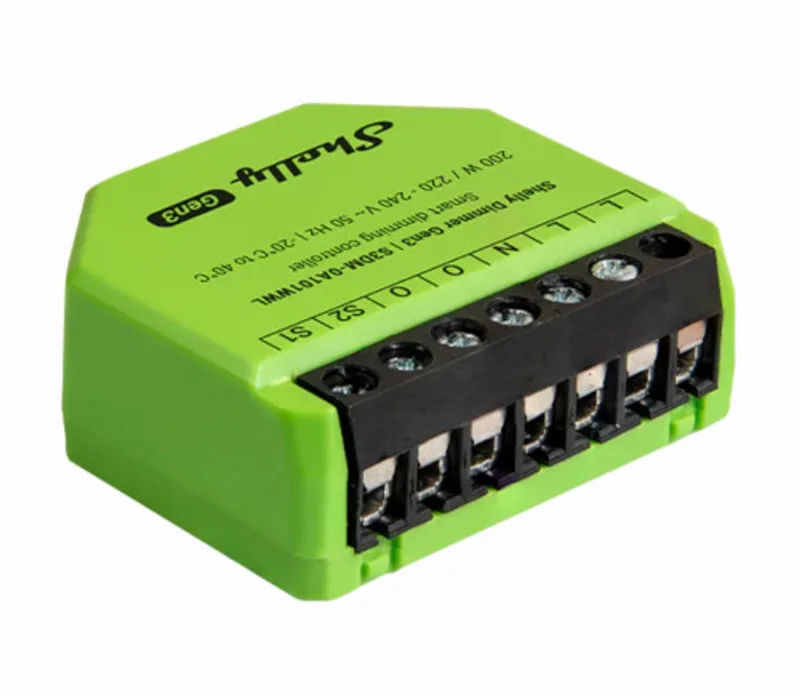 Dimmer Gen3 WiFi & Bluetooth fra Shelly i Lime – produktbillede 1 af 2