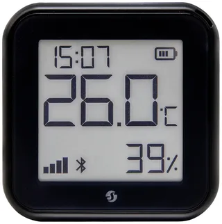 H&T Gen 3 Matte Black Funk-Temperatursensor, -Luftfeuchtesensor Bluetooth, Wi-Fi från Shelly – produktbild 1 av 4