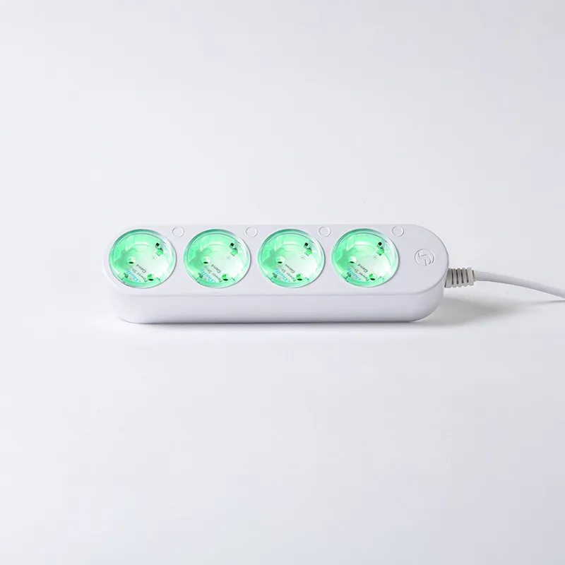 Power Strip 4 Gen4, 4-voudig, WiFi, Bluetooth, Zigbee, Matter, HomeKit, Alexa de Shelly en Blanc – photo produit