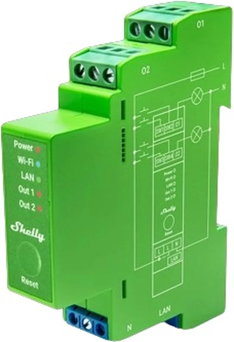 Pro Dimmer 2PM by Shelly in Green – product photo 1 of 2