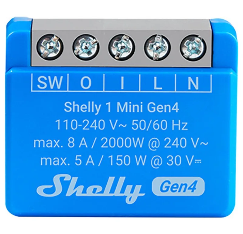 Shelly 1 Mini Gen4 Funk-Schalter Smart-Home-Zubehör by Shelly in Blue – product photo