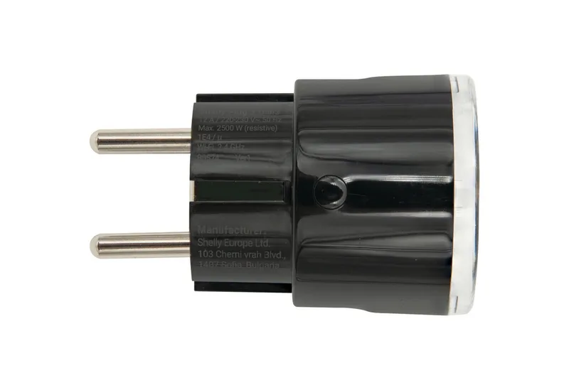 Steckdose Shelly Plug S Gen3 MTR, Schaltsteckdose van Shelly in Zwart – productfoto 2 van 5