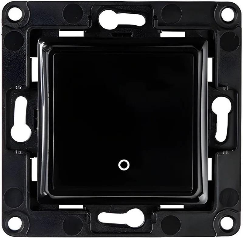 Wandschakelaar 1 Knop Voor Smart Home Met Wi-Fi En Bluetooth by Shelly in Black – product photo