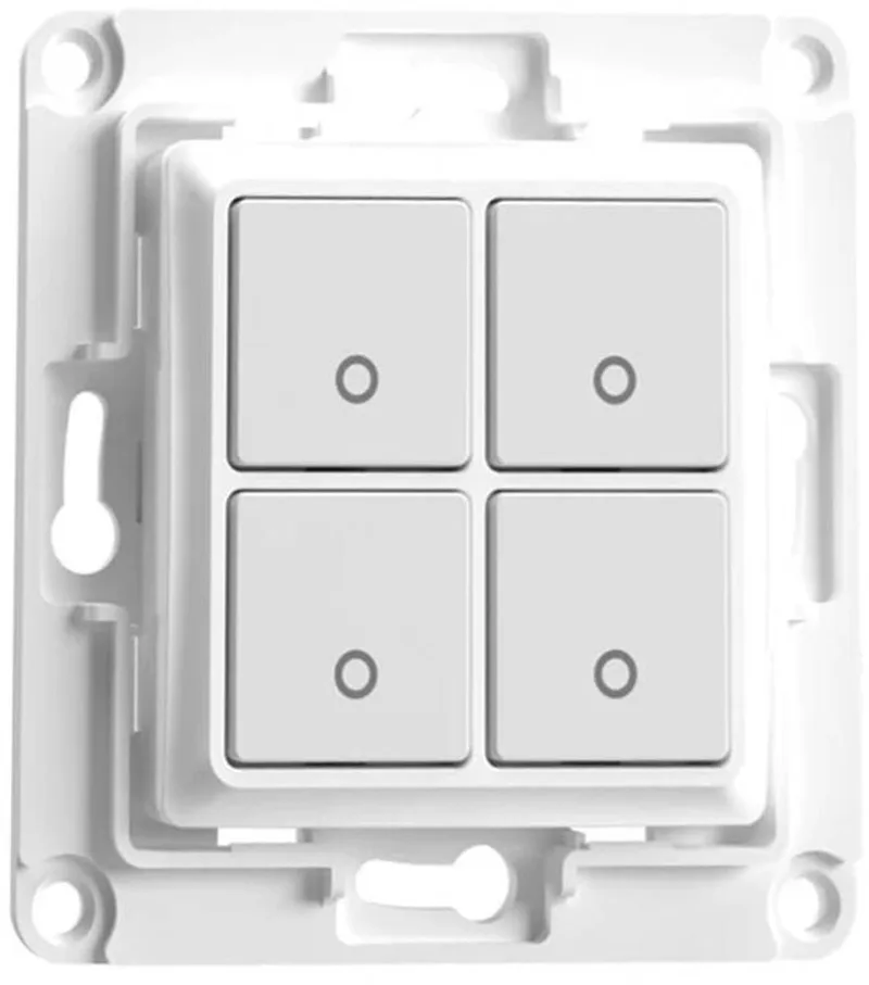 Wandschakelaar 4 Knoppen Voor Smart Home Draadloos by Shelly in Transparent – product photo
