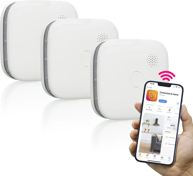 FSM-12603 - Slimme Rookmelder 3 stuks fra Smartwares i Hvid – produktbillede