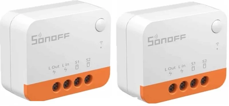 2-pack Sonoff ZBMINI-L2 Extreme slimme schakelaar - Zigbee 3.0 - Intelligente tweewegbesturing - Geen neutraal draad vereist van SONOFF in Wit – productfoto