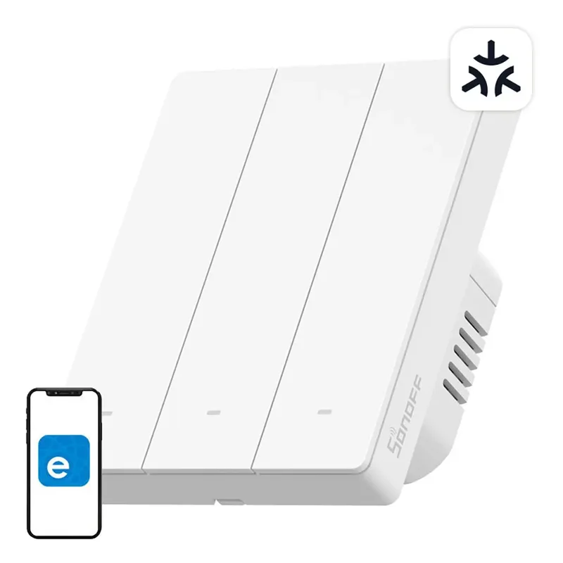 M5-3C-80W WiFi Matter smart wall switch (3-channel for frame) by SONOFF – product photo 4 of 4