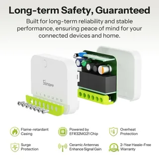 MINI-ZB2GS ZigBee two-channel mini switch by SONOFF in White – product photo 4 of 5