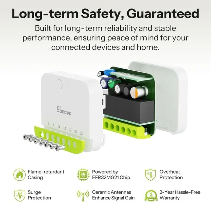 MINI-ZB2GS ZigBee two-channel mini switch by SONOFF in White – product photo 4 of 5