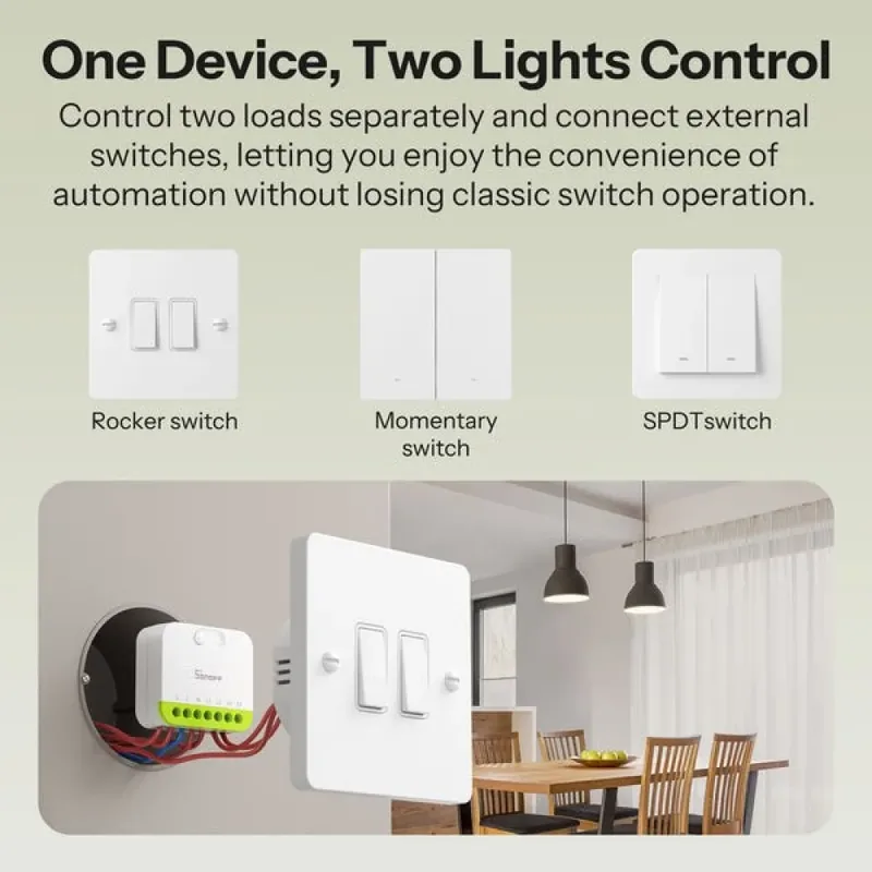 MINI-ZB2GS ZigBee two-channel mini switch by SONOFF in White – product photo 5 of 5