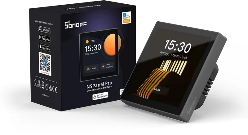Smart Scene Wandschakelaar Sonoff NSPanel Pro von SONOFF in Schwarz – Produktfoto