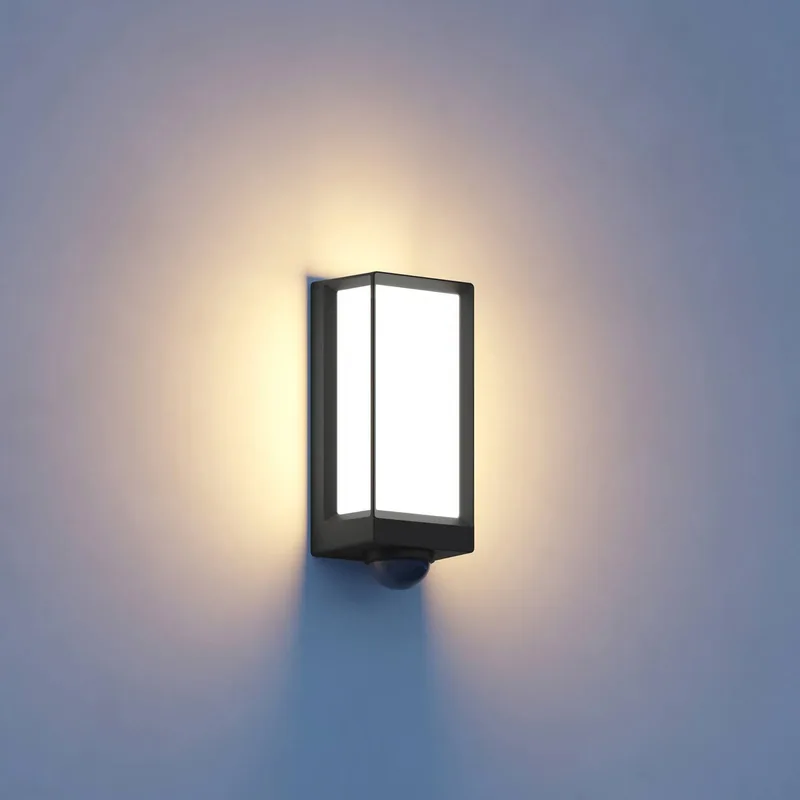 Smart Sensor-Außenwandlampe L42 SC von Steinel in Anthrazit – Produktfoto