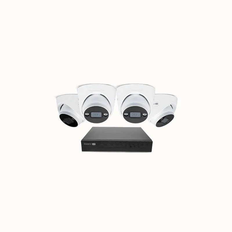 AdvancedX Series - Beveiligingscamera's - 4 Camera's - cctv camerasysteem - 1TB - geen abonnementskosten - 4K Ultra HD - Spotlight Dome IP Cameras de Swann en Blanc – photo produit