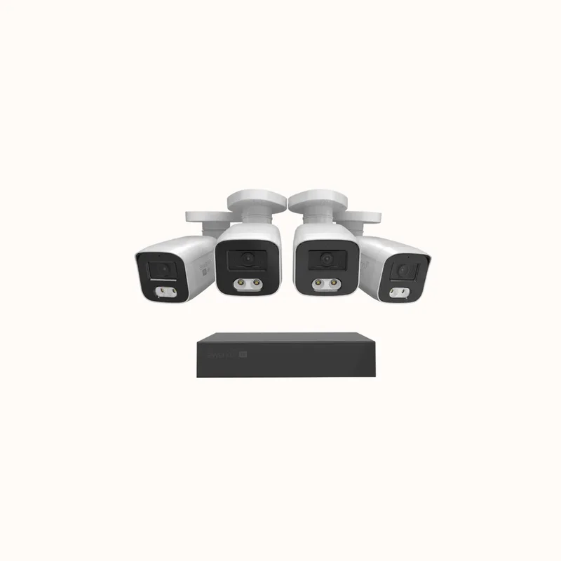 EliteX 12MP Series - Beveiligingscamera's - 4 Camera's - cctv camerasysteem - 2TB - geen abonnementskosten - 6K Ultra HD - Spotlight Bullet IP Cameras - Met Microfoon von Swann in Weiß – Produktfoto
