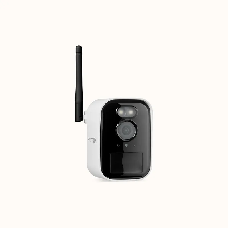 MaxRanger4K™ Mini - Buitencamera's - Add-On Camera - 4K Ultra HD resolutie - Nachtzicht in kleur - Tweeweg Audio - Geen Abonnementskosten - 64GB SD Card - 150 Meter Draadloos Bereik - Wi-Fi HaLow™ Technologie by Swann in White – product photo