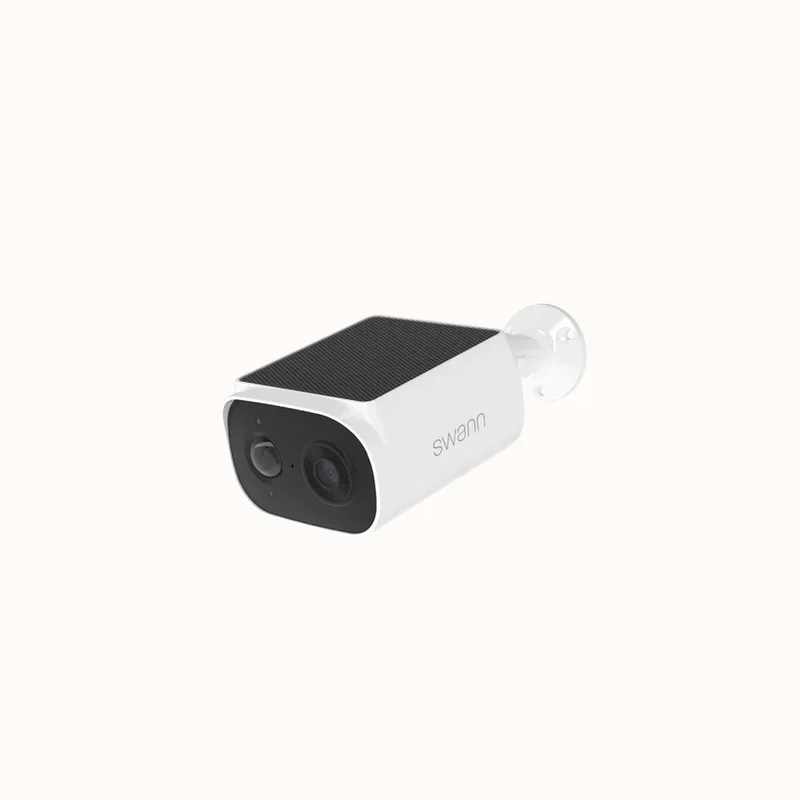 Swann 2K EVO Solar Wireless Security Camera - Buitencamera's - Wifi - 2K Ultra HD resolutie - Geïntegreerd Zonnepaneel - Nachtzicht - Tweeweg Audio - Geen Abonnementskosten - 16GB SD Card by Swann in White – product photo
