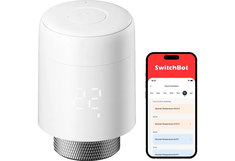 Heizkörperthermostat SwitchBot smartes Heizkörperthermostat by SwitchBot in White – product photo