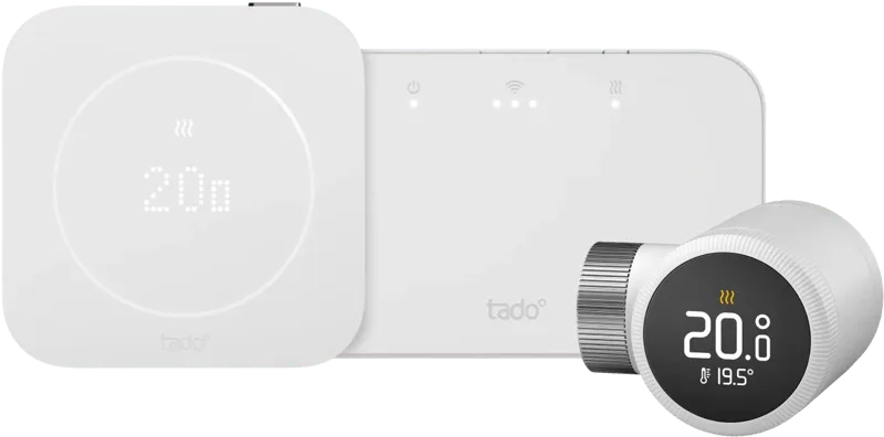 Draadloze Slimme Thermostaat X Startpakket 2e Generatie + 1 Radiatorknop von tado° – Produktfoto