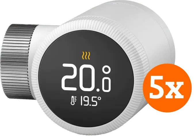 Slimme Radiatorknop X 5-Pack (uitbreiding) von tado° – Produktfoto